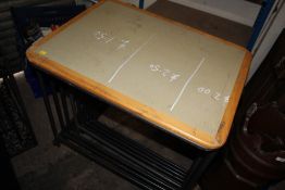 A LARGE QUANTITY OF ARMY STACKING TABLES STAMPED WITH CROWS FEET TO UNDERSIDE