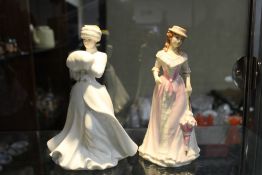 TWO ROYAL DOULTON LADY FIGURES 'JANE' HN 4110 AND 'A WINTERS MORN' HN 4622