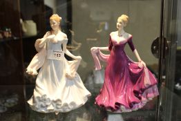 A ROYAL DOULTON FIGURE 'ELLIE' HN4017, TOGETHER WITH A ROYAL WORCESTER FIGURE 'WITH ALL MY HEART'