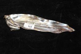 AN ART NOUVEAU WMF SILVER PLATED PEN TRAY MODE;L 215