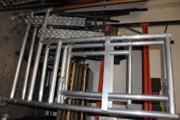 A MOBILE FOLDABLE ALUMINIUM SCAFFOLD