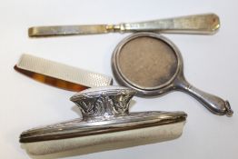 A BAG OF SILVER COLLECTABLES