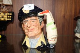 SIGNED SPECIAL EDITION OF 750 ROYAL DOULTON CHARACTER JUG - YACHTSMAN D6820, H 17 cm TOGETHER WITH