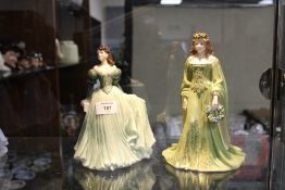 TWO ROYAL WORCESTER FIGURES 'JESSICA' AND 'GOLDEN GIRL OF THE MAY'