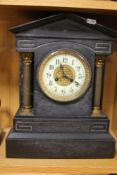 A MARBLE MANTEL CLOCK (HEAVY)