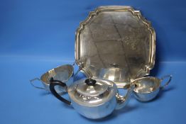 A HALLMARKED SILVER COFFEE SET