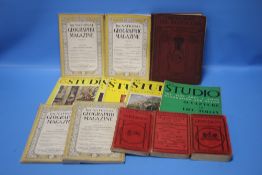 THE STUDIO MAGAZINE' 6 ISSUES 1930S, 'THE NATIONAL GEOGRAPHIC MAGAZINE' 4 ISSUES 1920S TOGETHER WITH