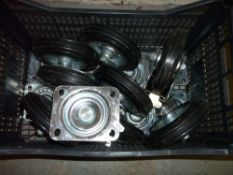 A QUANTITY OF TROLLEY WHEELS