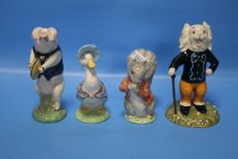 ONE ROYAL DOULTON FIGURE 'LEADING THE WAY' TOGETHER WITH THREE BESWICK FIGURES TO INCLUDE 'TIMMY