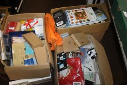 THREE BOXES OF MAINLY NEW ITEMS TO INCLUDE PICTURE FRAME, BOOKS, PHONE CASES, ETC.