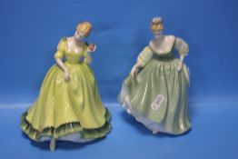 TWO ROYAL DOULTON FIGURINES 'PAULA' HN2906 AND 'FAIR LADY' HN2193 (2)
