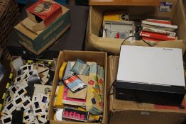 A PROJECTOR AND SLIDES, TAPE REELS ETC.