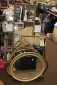 A QUANTITY OF ASSORTED MIRRORS
