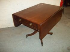 A SINGLE PEDESTAL DROP LEAF TABLE A/F