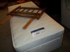 A SILENTNIGHT SINGLE BED AND HEADBOARD