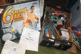 A QUANTITY OF SUNDRIES INCLUDING ABB PROGRAMME, A MULTIMETER ETC