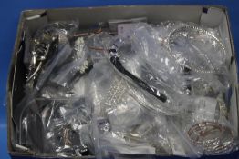 A TRAY OF COSTUME JEWELLERY (TRAY NOT INCLUDED)