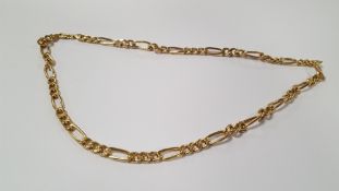A 9 CT GOLD LINK NECKLACE, W 10.7 g