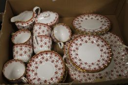 A TRAY OF SPODE TEA & DINNERWARE (TRAY NOT INCLUDED)