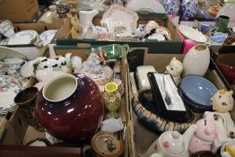 THREE TRAYS OF CERAMICS (TRAYS NOT INCLUDED)