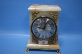 A XAVIER ONYX MANTEL CLOCK