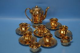 A CERAMIC WADE TEA SET 15 PIECES