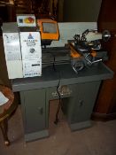 A CHESTER DB8VS LATHE AND STAND UNIT