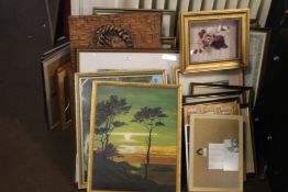 A LARGE QUANTITY OF PICTURES AND PRINTS