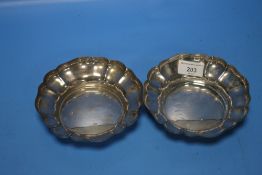 TWO HALLMARKED SILVER DISHES