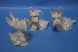 THREE BESWICK DOG FIGURES