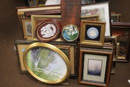 A QUANTITY OF PICTURES, PRINTS ETC.