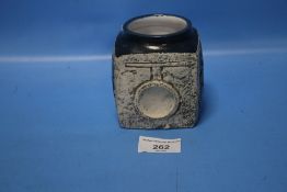 A TROIKA CUBIC VASE H 9 CM