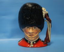 A ROYAL DOULTON CHARACTER JUG 'THE GUARDSMAN' D6755 MODELLED BY STANLEY JAMES TAYLOR