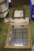 THREE FRAMED MIRRORS