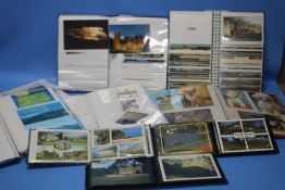 A COLLECTION OF MAINLY POSTCARDS TO INCLUDE TOPOGRAPHICAL - NINE ALBUMS