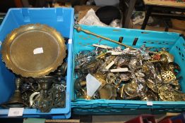 TWO TRAYS OF METALWARE (TRAYS NOT INCLUDED)