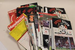 A LARGE QUANTITY OF MOSTLY 1970-80'S MANCHESTER UNITED FOOTBALL CLUB PROGRAMMES