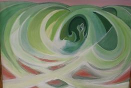 NORMAN CHECKETTS (XX-XXI). British school, abstract composition, unsigned, oil on canvas, framed, 88