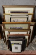 A QUANTITY OF SIGNED PRINTS, ETCHINGS ETC.