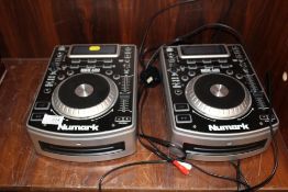 TWO NUMARK NDX400 PROFESSIONAL TABLE TOP CD/ MP3 PLAYERS / MIXING DECKS
