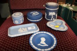 SIX PIECES OF WEDGWOOD JASPERWARE