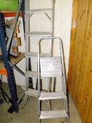 TWO SETS OF STEP LADDERS