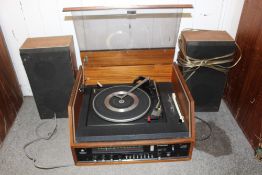 A DYNATRON TRANSPOWER SRX26 WITH GARRARD RECORD DECK AND SPEAKERS, WITH A PAIR OF BANG & OLUFSEN