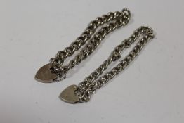 TWO HALLMARKED SILVER BRACELETS, APPROX WEIGHT 45.9G