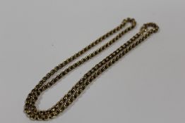 A 9CT ROSE GOLD BELCHER STYLE CHAIN