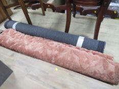 A MODERN SMALL WOOLLEN RUG PLUS A NEXT RUG (2)