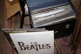 A CASE OF LP RECORDS TO INCLUDE THE BEATLES, SHIRLEY BASSEY ETC.