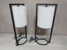 A PAIR OF MODERN TABLE LAMPS WITH SHADES H 60 cm (2)