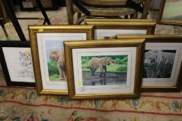 A COLLECTION OF FIVE SIGNED LIMITED EDITION STEPHEN GAYFORD PRINTS TOGETHER WITH ANOTHER (6)