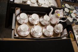 A ROYAL ALBERT COTTAGE GARDEN SIX PERSON COFFEE SET